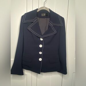 AIRFA Collection Casual Button Navy Blazer Women’s Size Medium